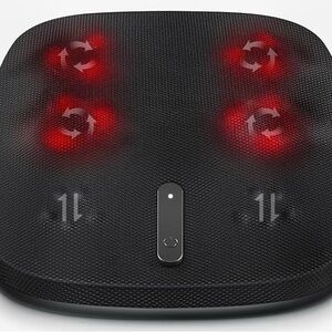 Black Foot Massager with Red LED Indicators